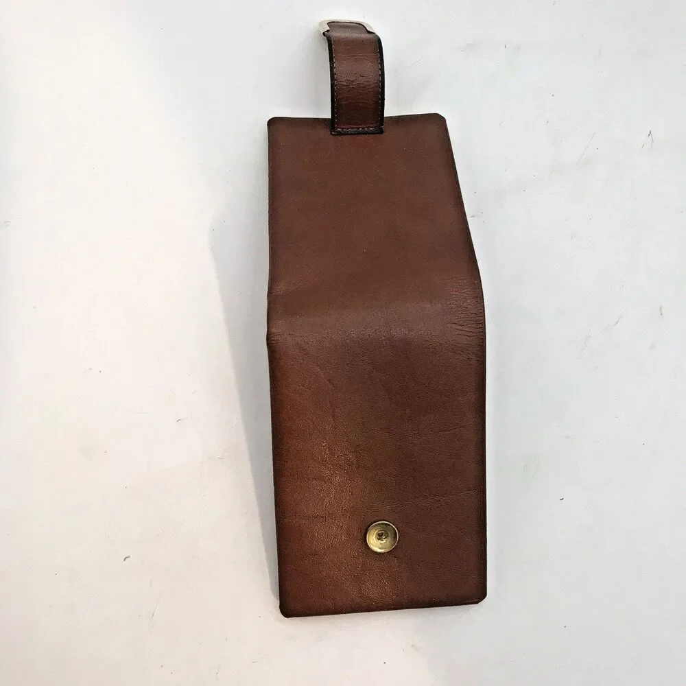Vintage Buxton Convertible Cognac Leather Bifold Wallet Men's Brown Billfold NOS
